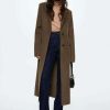 Clothing * | Mango Madonna Classic Coat Medium Brown