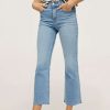 Clothing * | Mango Sienna Flared Jeans Mittelblau