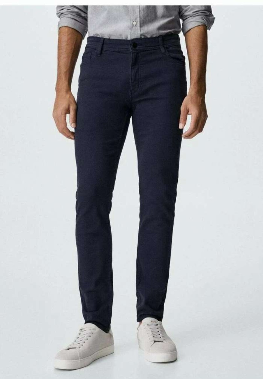 Clothing * | Mango Billy Trousers Bleu Marine Fonce