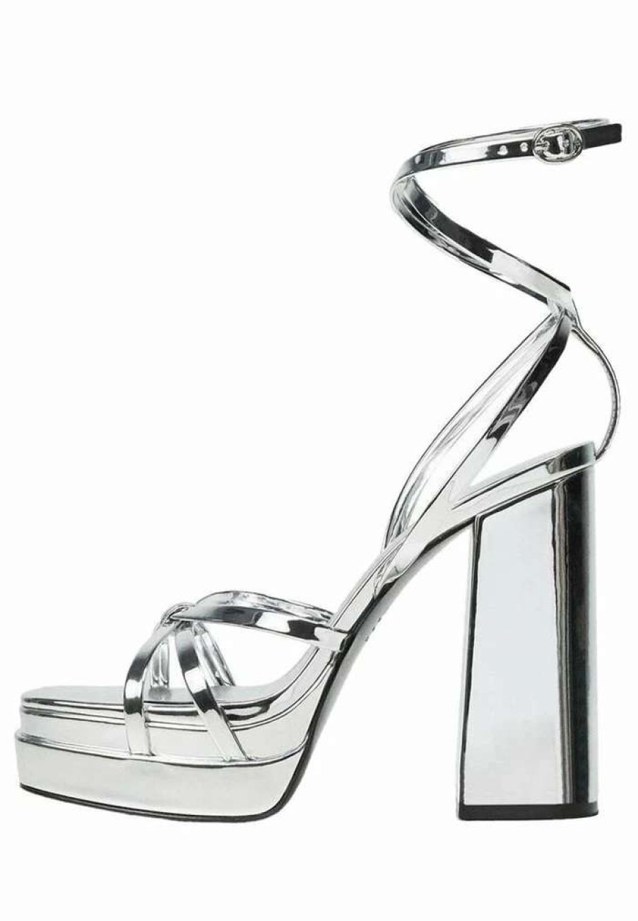 Shoe * | Mango Vega High Heeled Sandals Silber