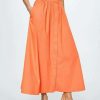 Clothing * | Mango Milane Pleated Skirt Mandarine