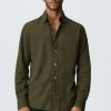 Clothing * | Mango Lumiere Formal Shirt Khaki