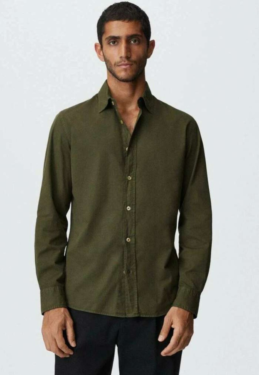 Clothing * | Mango Lumiere Formal Shirt Khaki