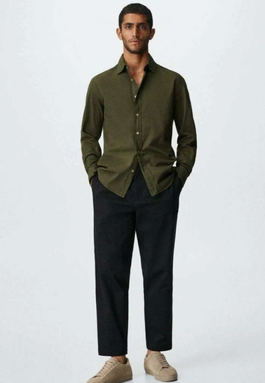 Clothing * | Mango Lumiere Formal Shirt Khaki