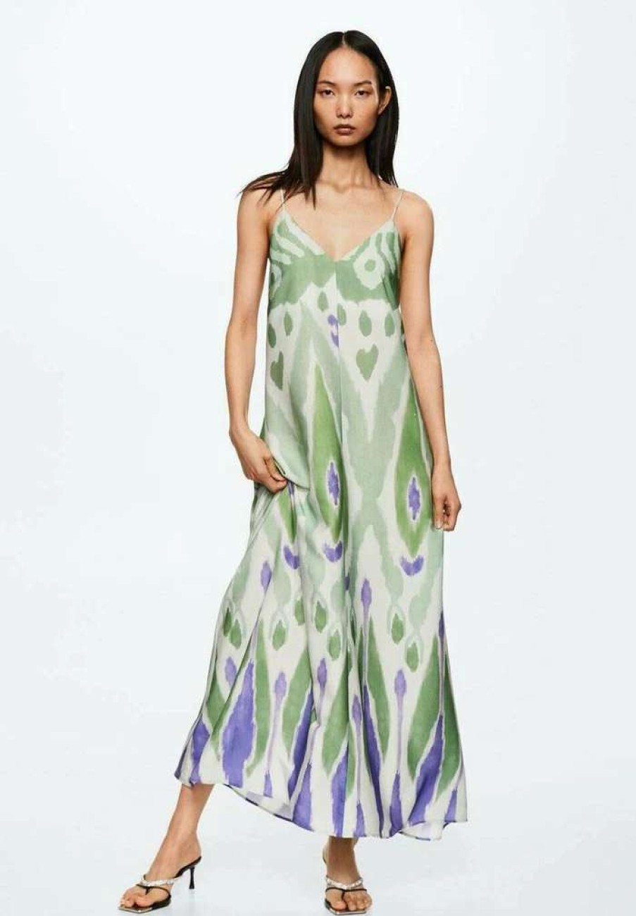 Clothing * | Mango Carry Maxi Dress Vert