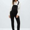 Clothing * | Mango Mternity I Dungarees Black Denim