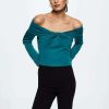 Clothing * | Mango Amy Long Sleeved Top Turkis