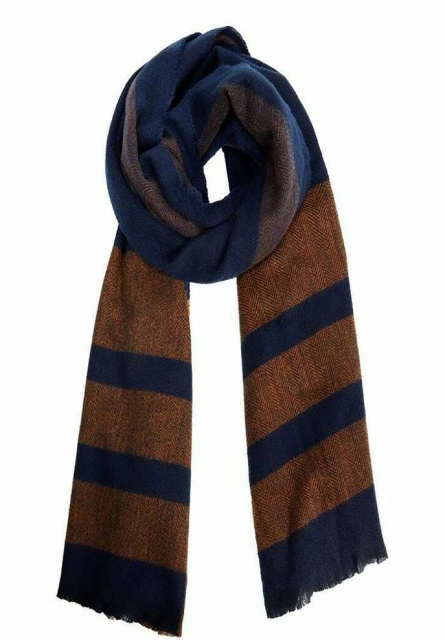 Accessoires * | Mango Derby Scarf Marineblauw