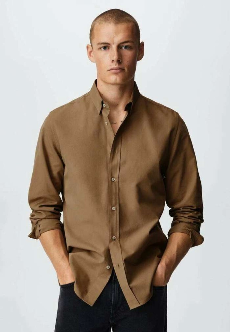 Clothing * | Mango Duroi Shirt Tobacco Braun