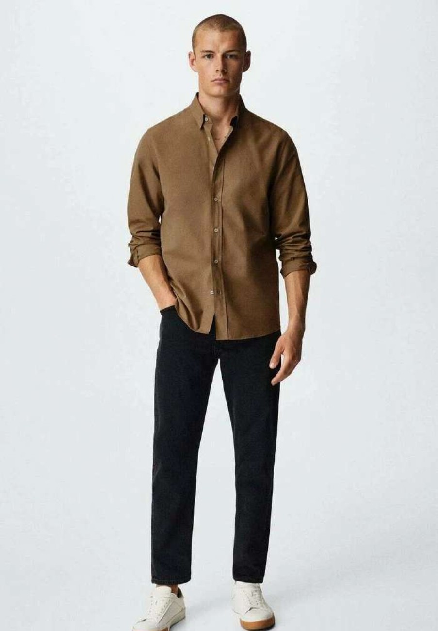 Clothing * | Mango Duroi Shirt Tobacco Braun