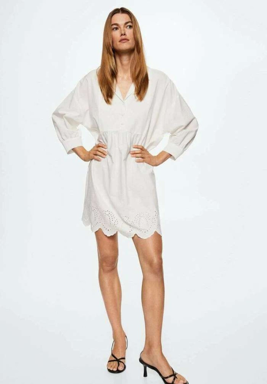 Clothing * | Mango Khan H Shirt Dress Blanc