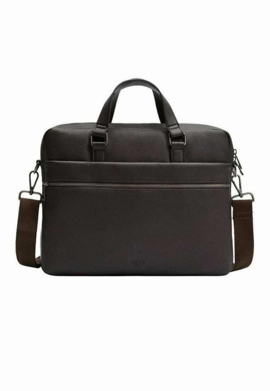 Accessoires * | Mango Grain Laptop Bag Brun