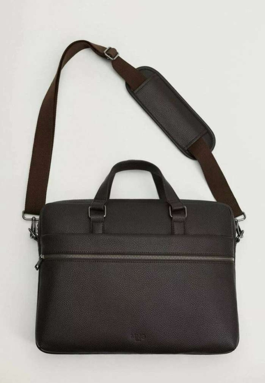 Accessoires * | Mango Grain Laptop Bag Brun