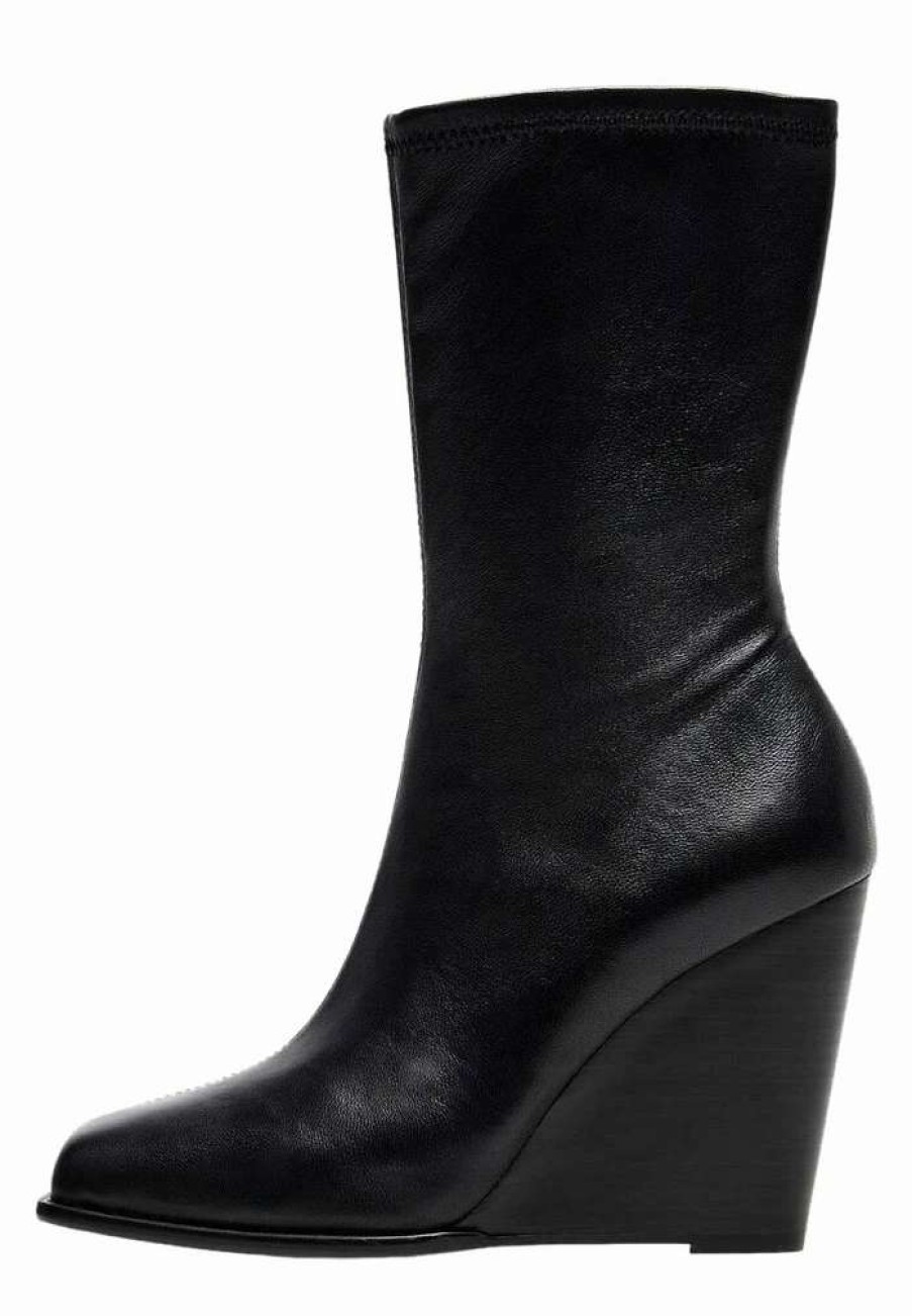 Shoe * | Mango Plim High Heeled Ankle Boots Czarny