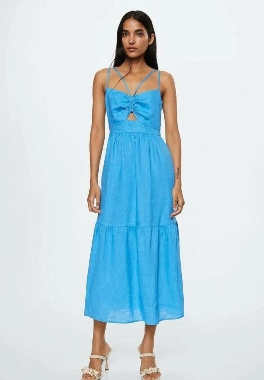 Clothing * | Mango Roberta Day Dress Bleu