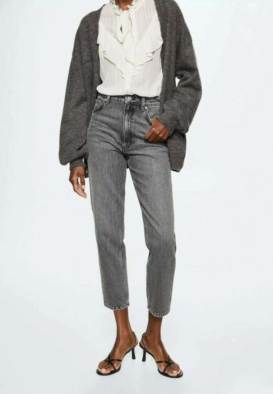 Clothing * | Mango Mom Straight Leg Jeans Open Gra