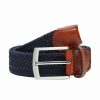 Accessoires * | Mango Braided Belt Bleu Marine