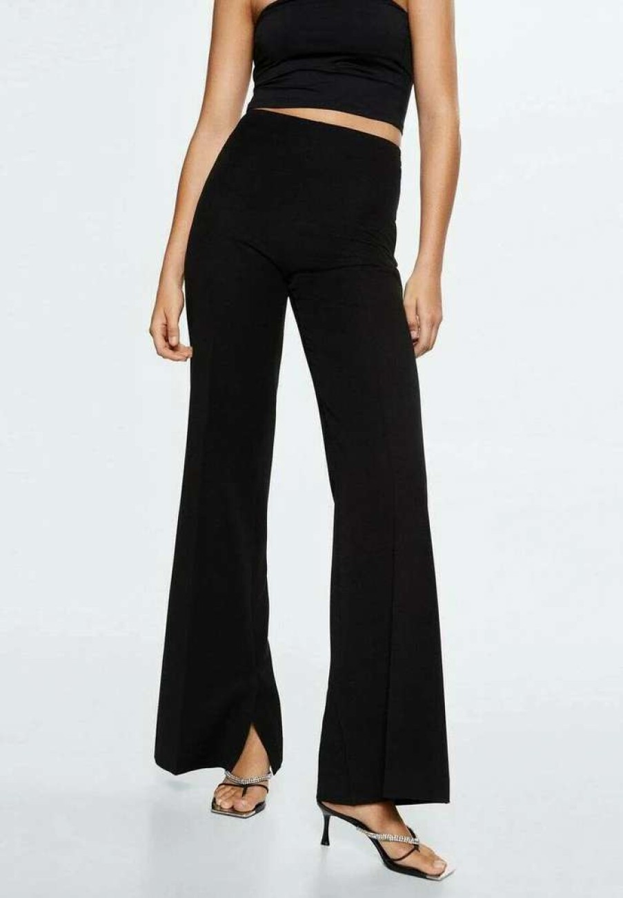 Clothing * | Mango Planito Trousers Noir