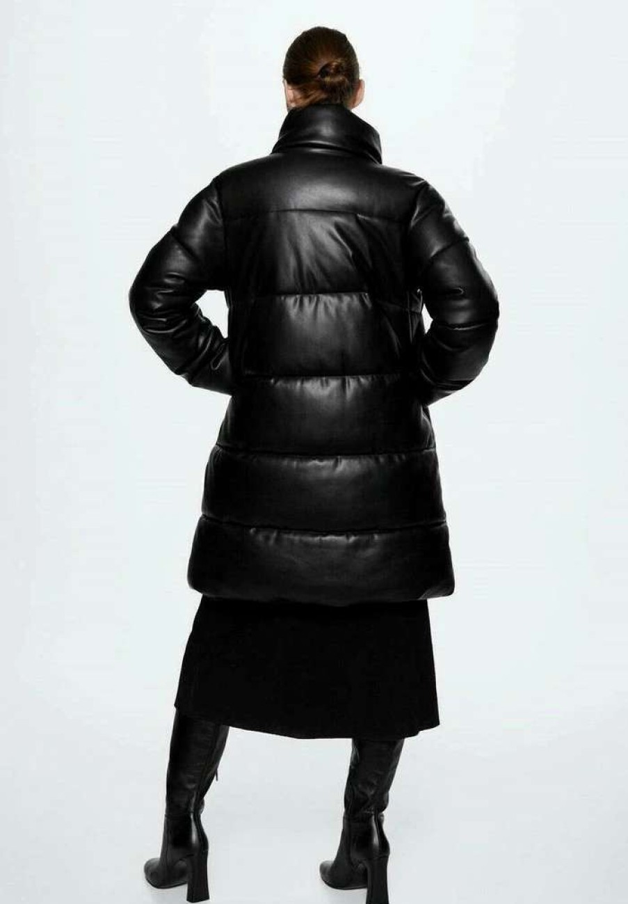 Clothing * | Mango Crank Winter Coat Noir