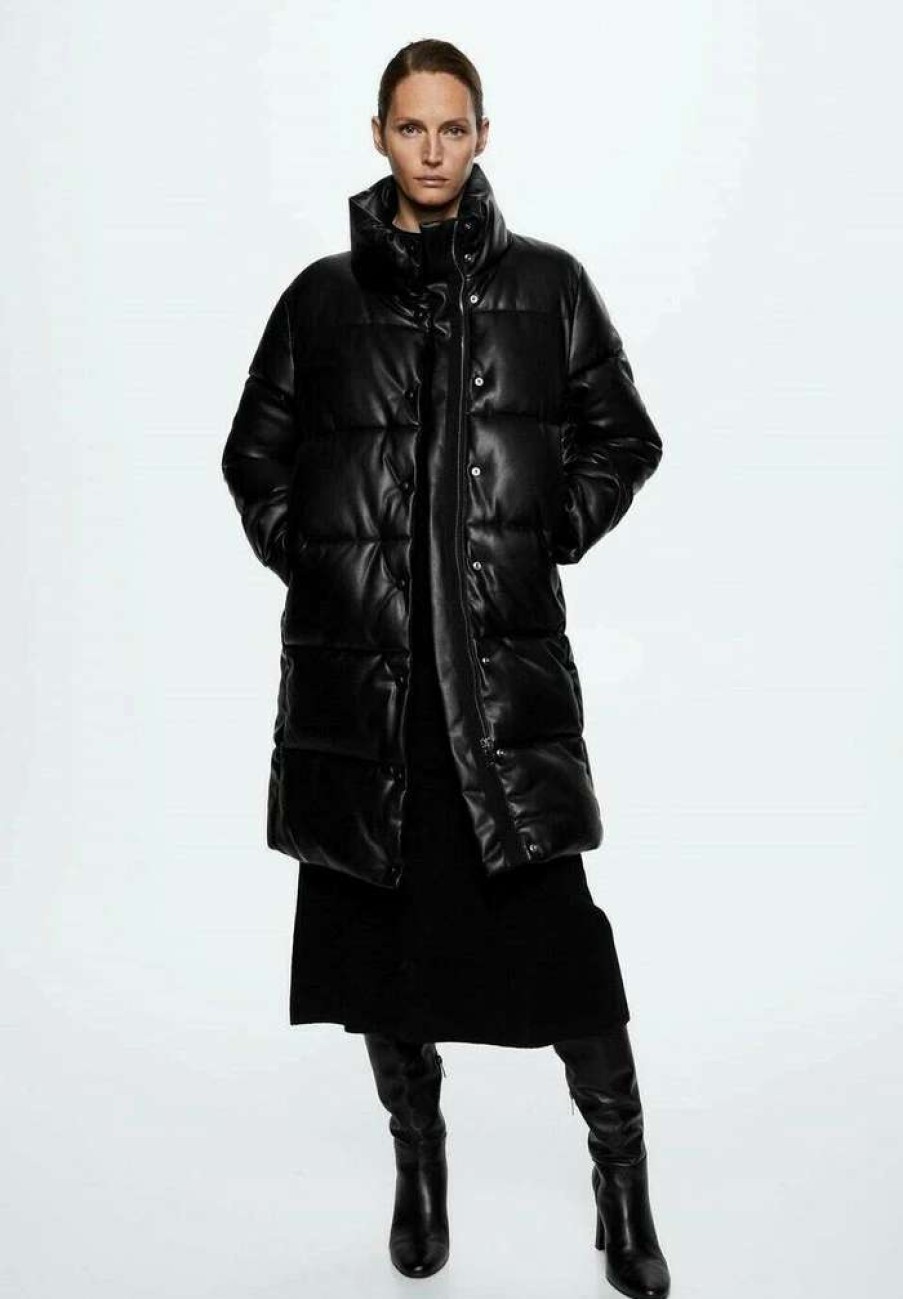 Clothing * | Mango Crank Winter Coat Noir