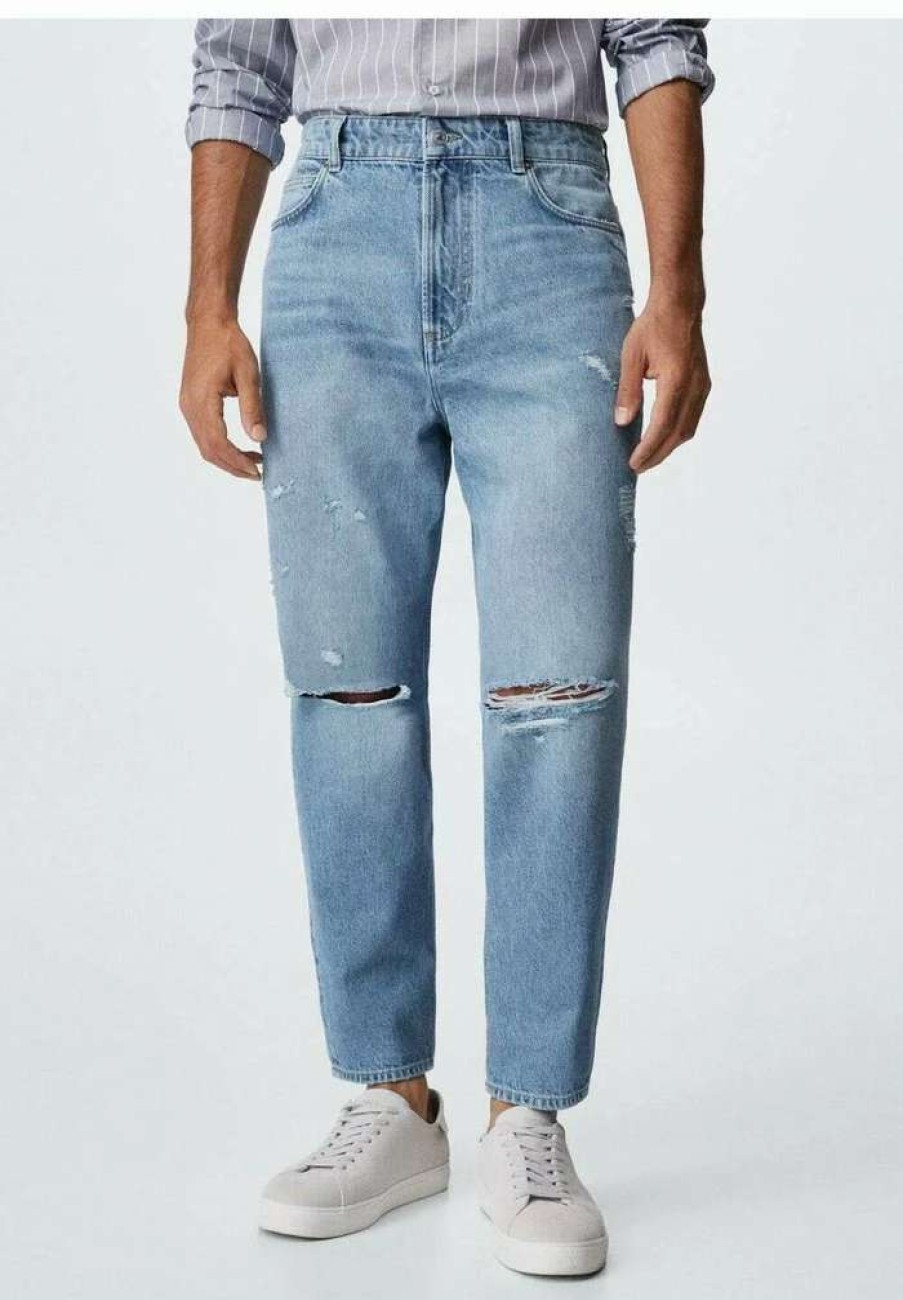 Clothing * | Mango Nestor Straight Leg Jeans Bleu Clair