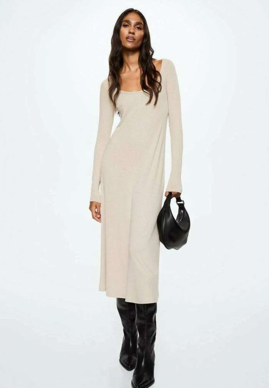 Clothing * | Mango Kilian Jumper Dress Zand