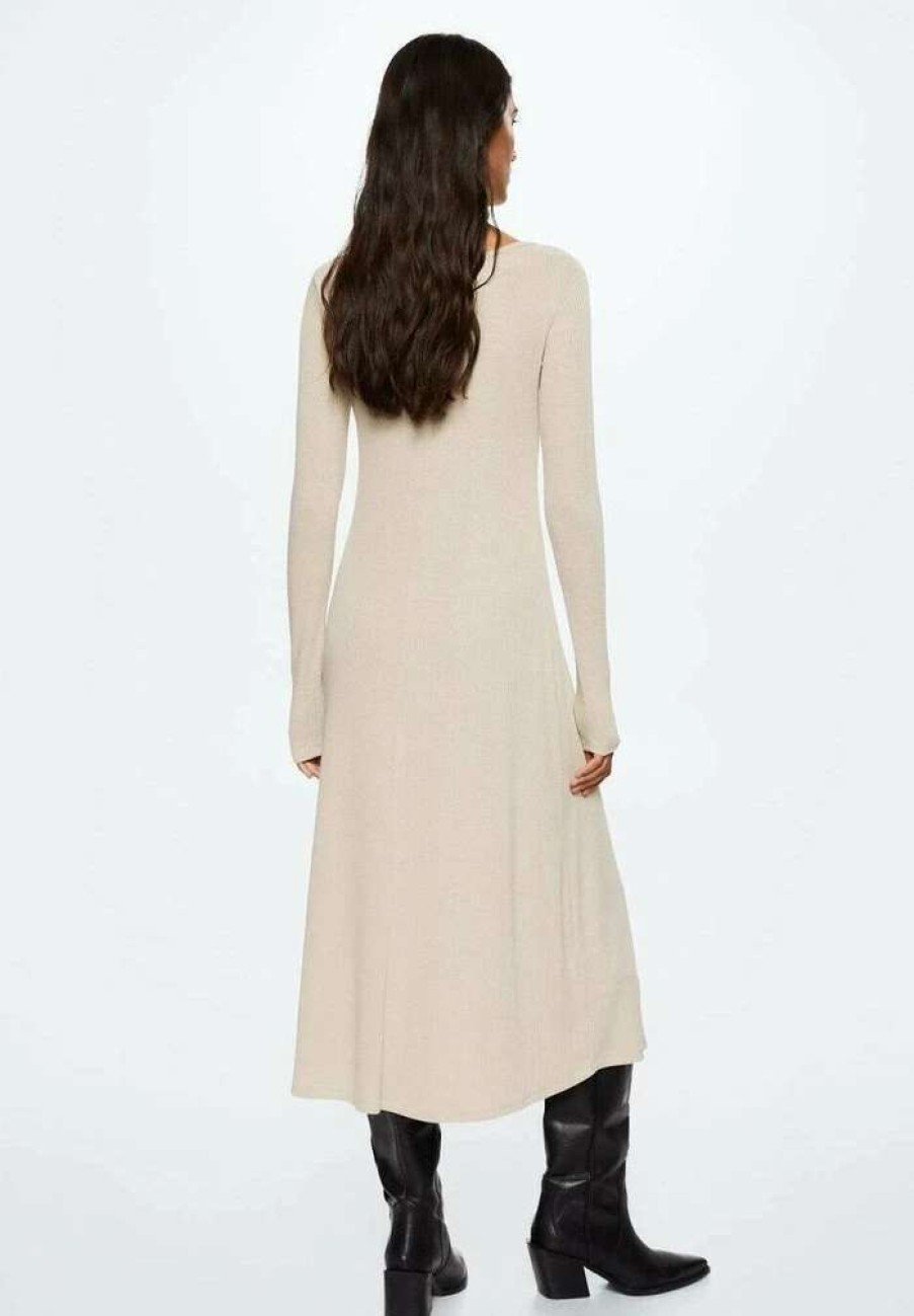 Clothing * | Mango Kilian Jumper Dress Zand