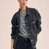 Clothing * | Mango Denim Jacket Black Denim