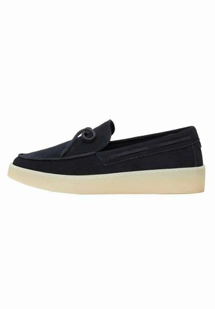 Shoe * | Mango Easylazo Boat Shoes Bleu Marine Fonce