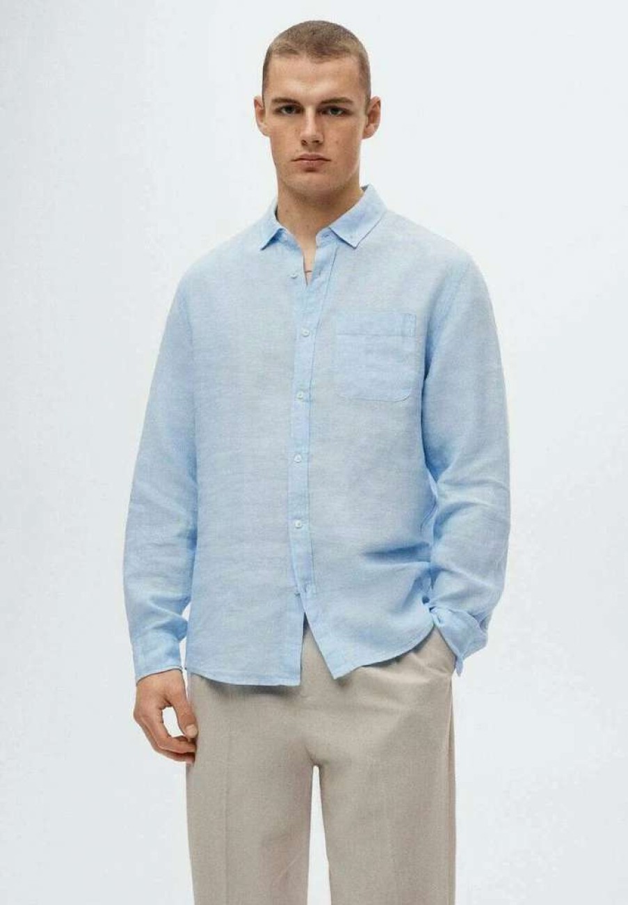 Clothing * | Mango Avispa I Shirt Bleu Ciel