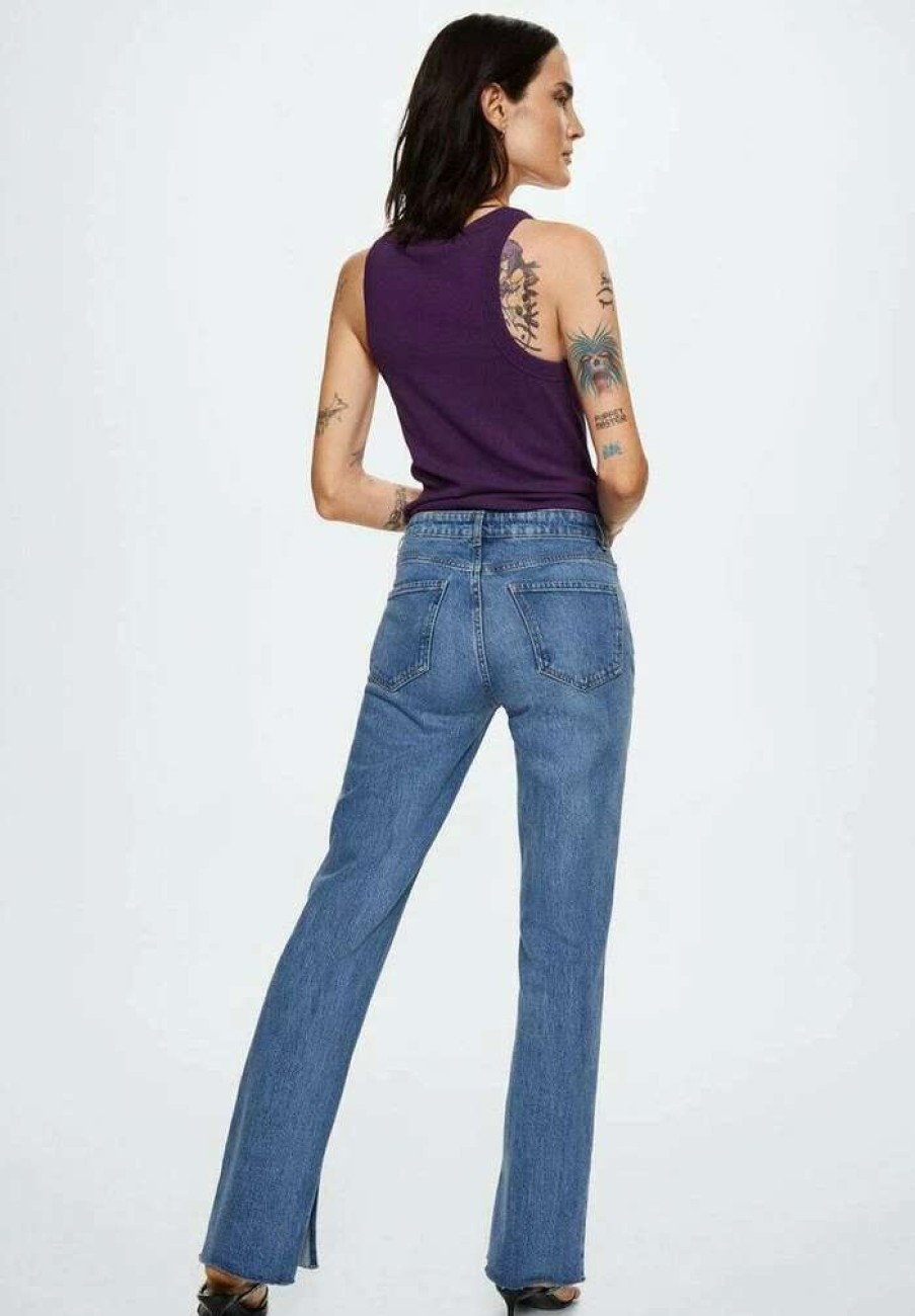 Clothing * | Mango Elle Flared Jeans Mittelblau