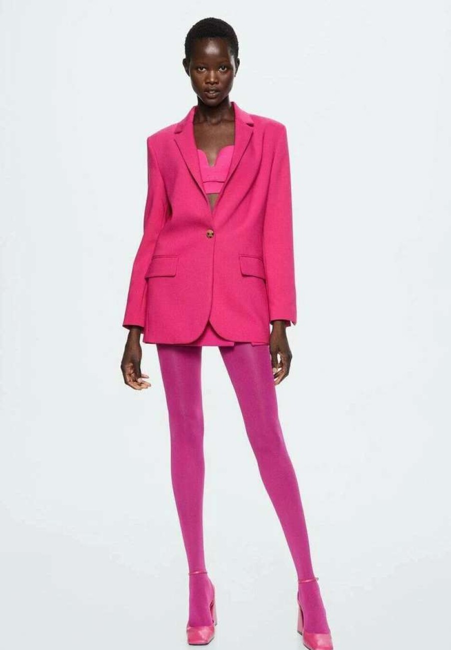 Clothing * | Mango Tina Short Coat Fuchsia