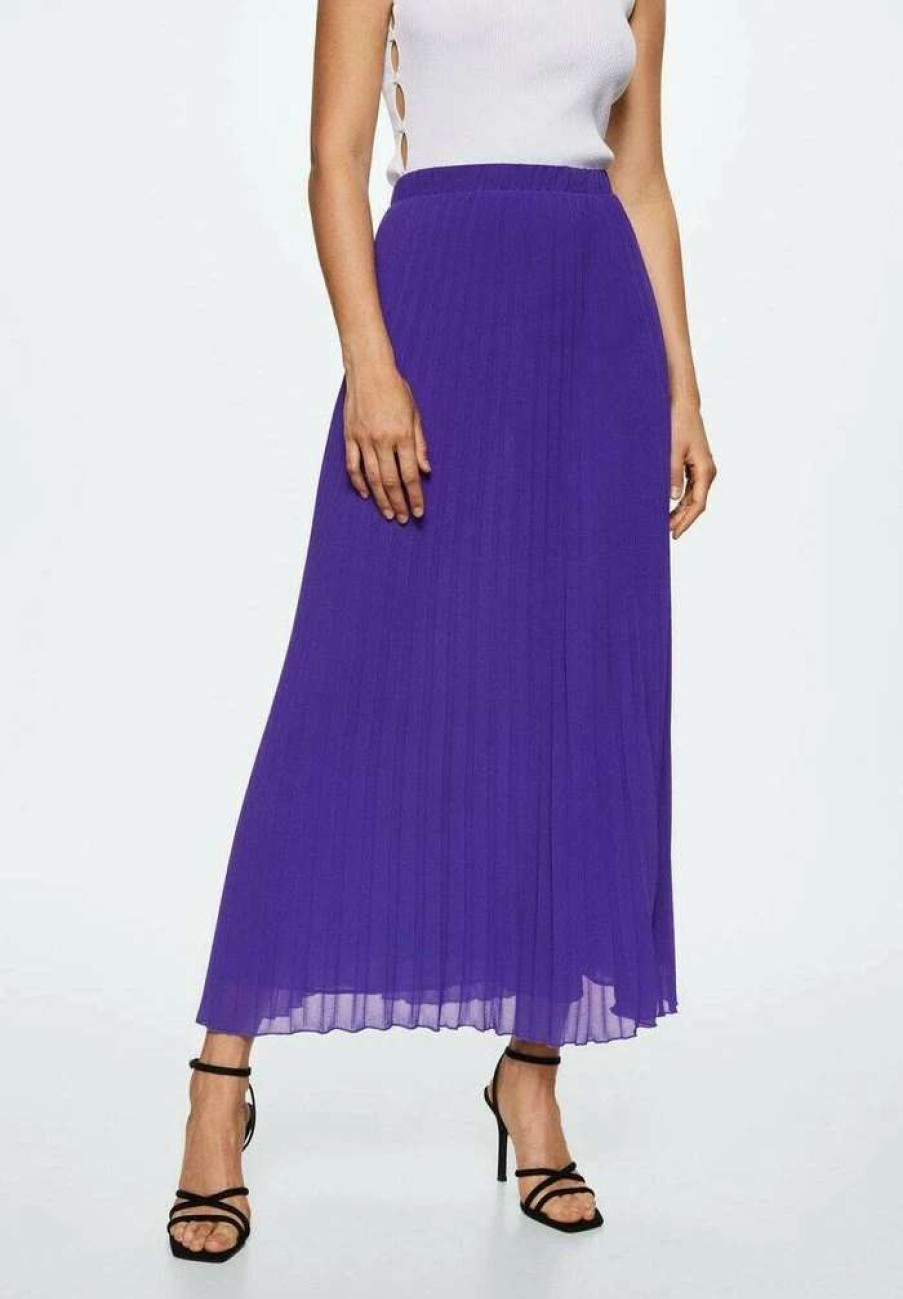 Clothing * | Mango Plisi-A A-Line Skirt Purple