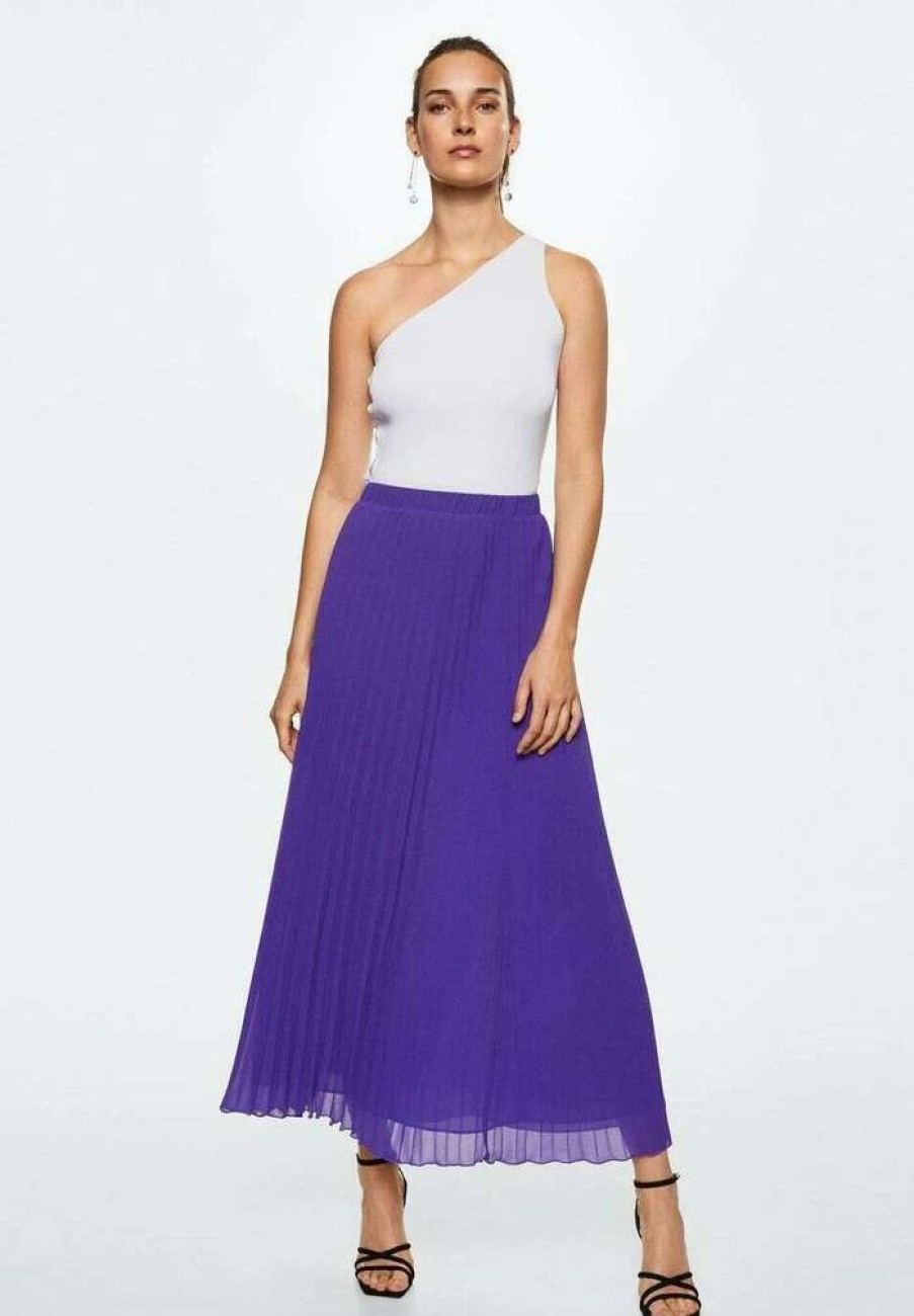 Clothing * | Mango Plisi-A A-Line Skirt Purple