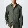 Clothing * | Mango Shirt Khaki