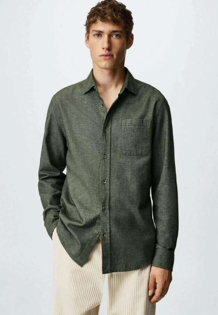 Clothing * | Mango Shirt Khaki