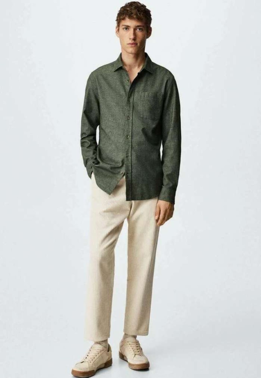 Clothing * | Mango Shirt Khaki