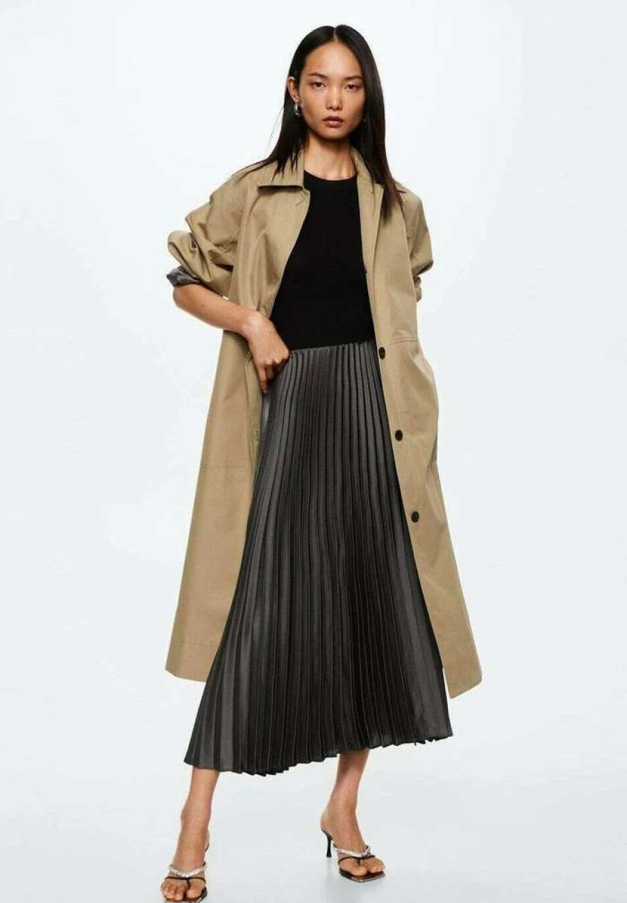 Clothing * | Mango A-Line Skirt Grijs