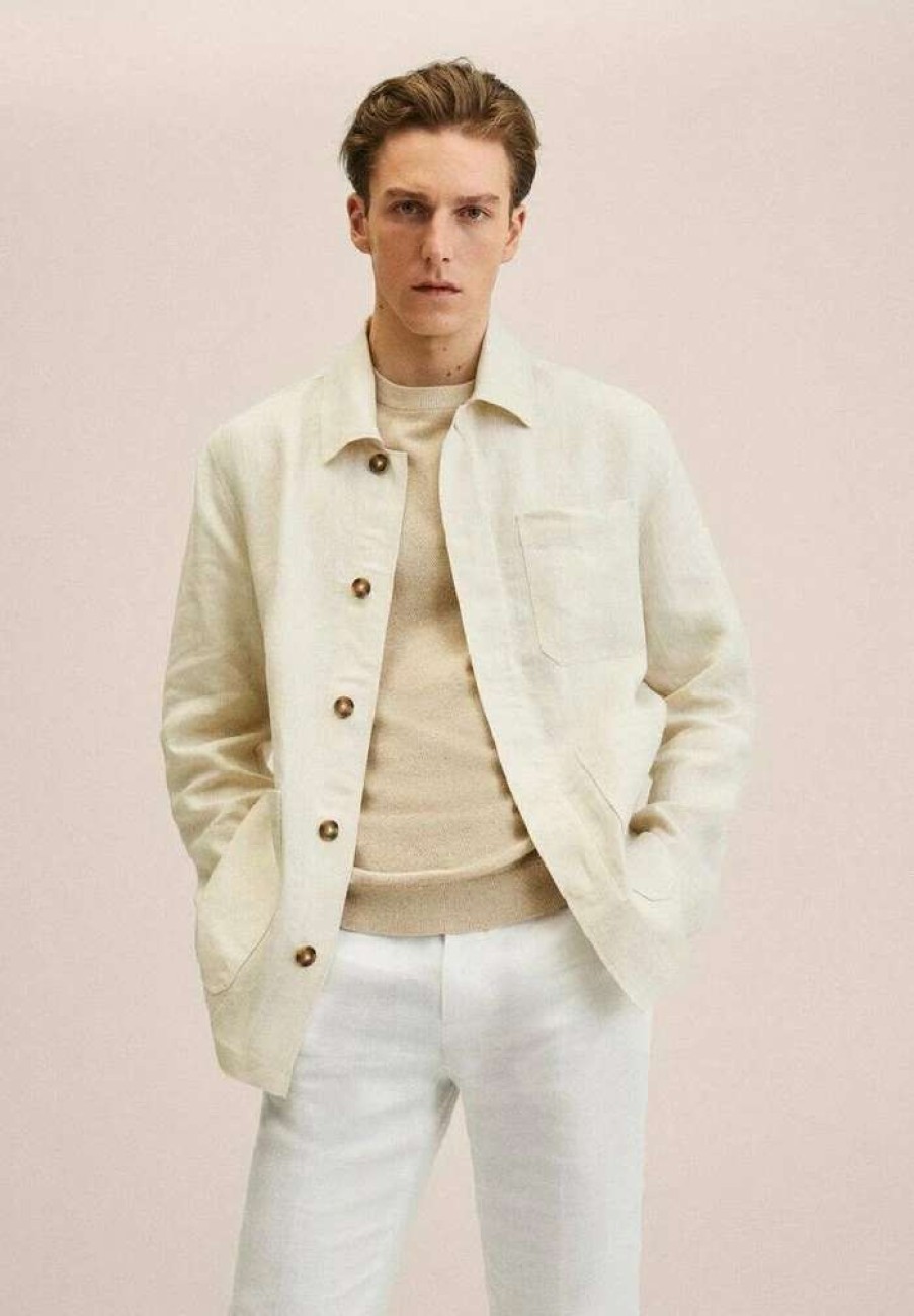 Clothing * | Mango Work Summer Jacket Sand