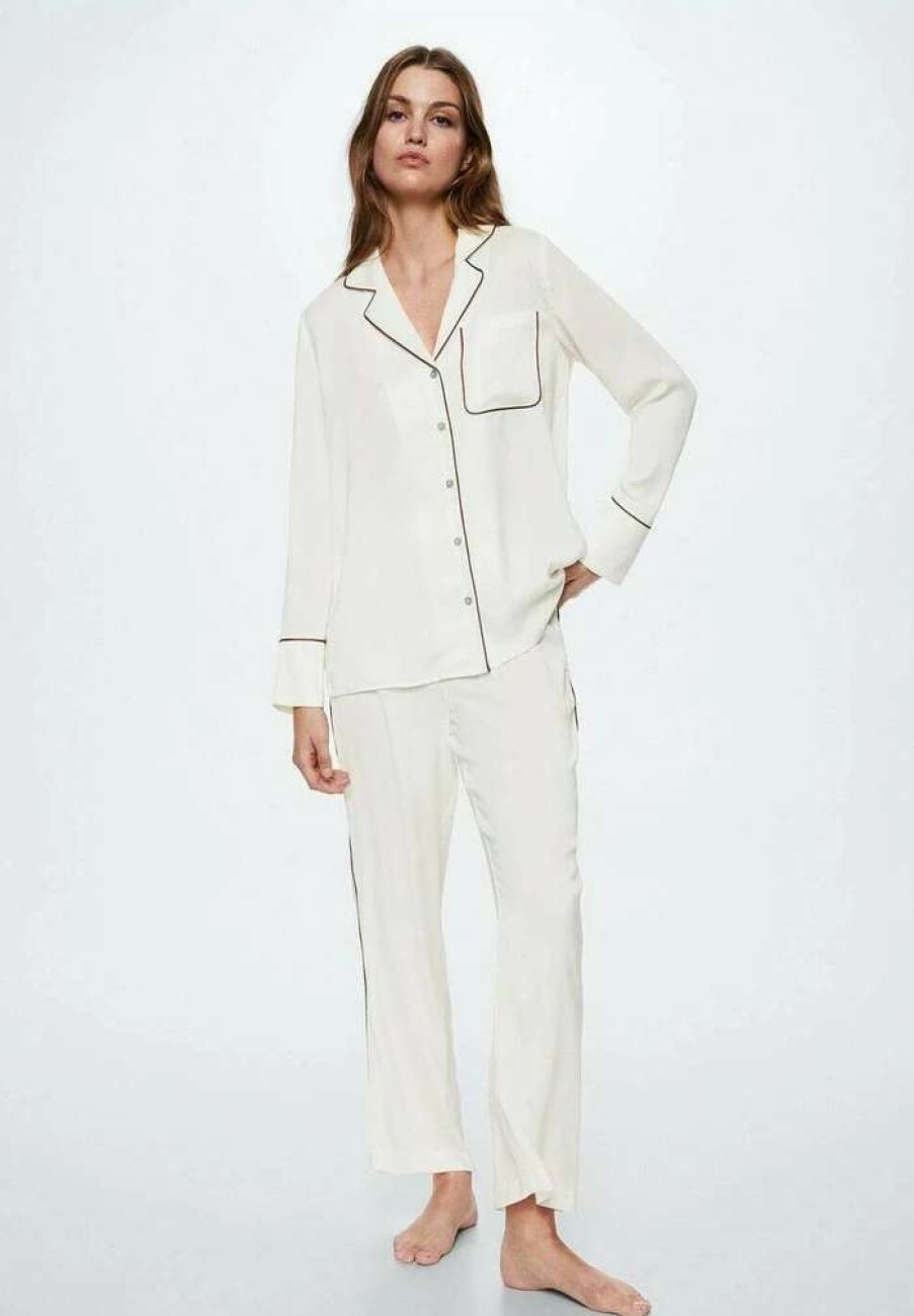 Nightwear * | Mango Calma Pyjama Top Off White