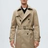 Clothing * | Mango Trenchcoat Medium Brown