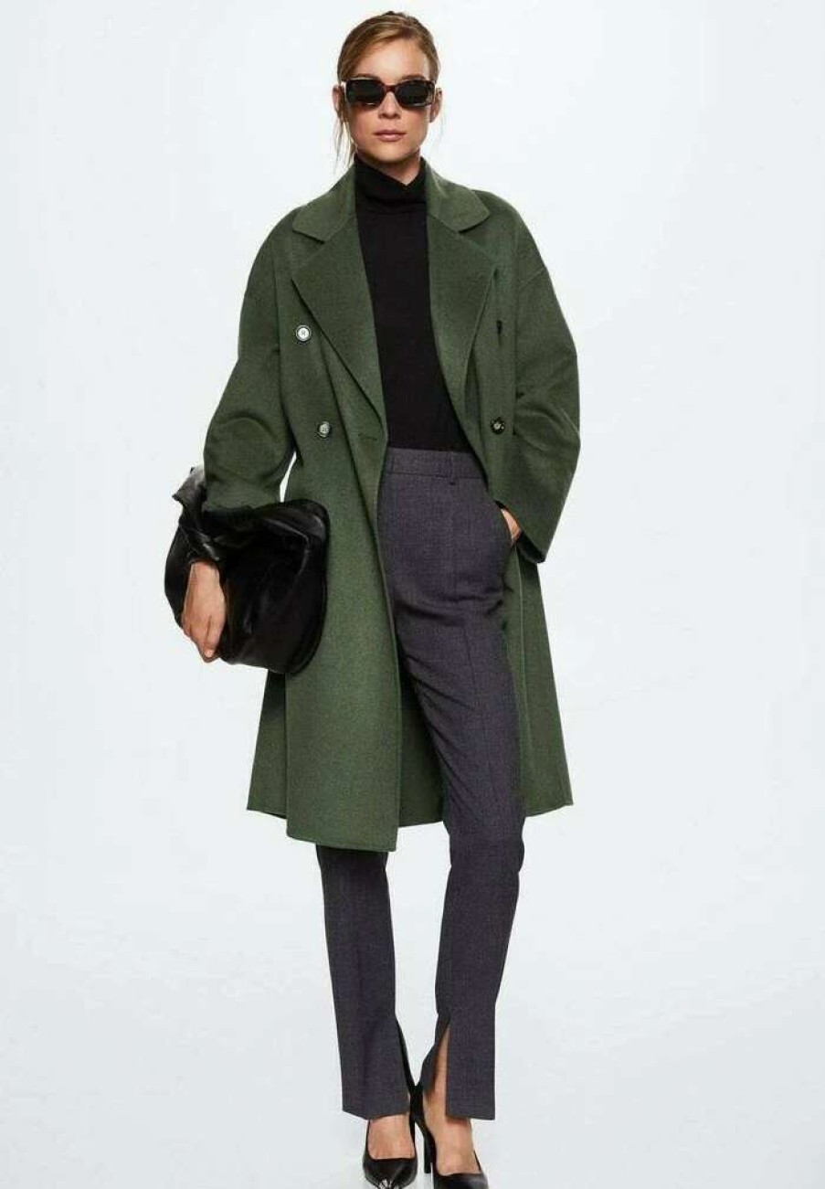 Clothing * | Mango Picarol Classic Coat Khaki