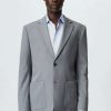 Clothing * | Mango Scola Blazer Jacket Grau