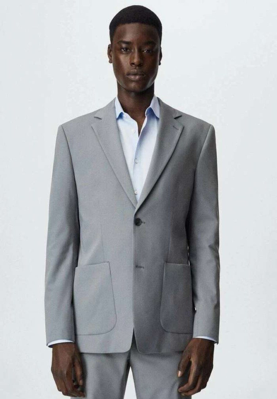 Clothing * | Mango Scola Blazer Jacket Grau