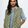 Clothing * | Mango Bang Waistcoat Minzgrun