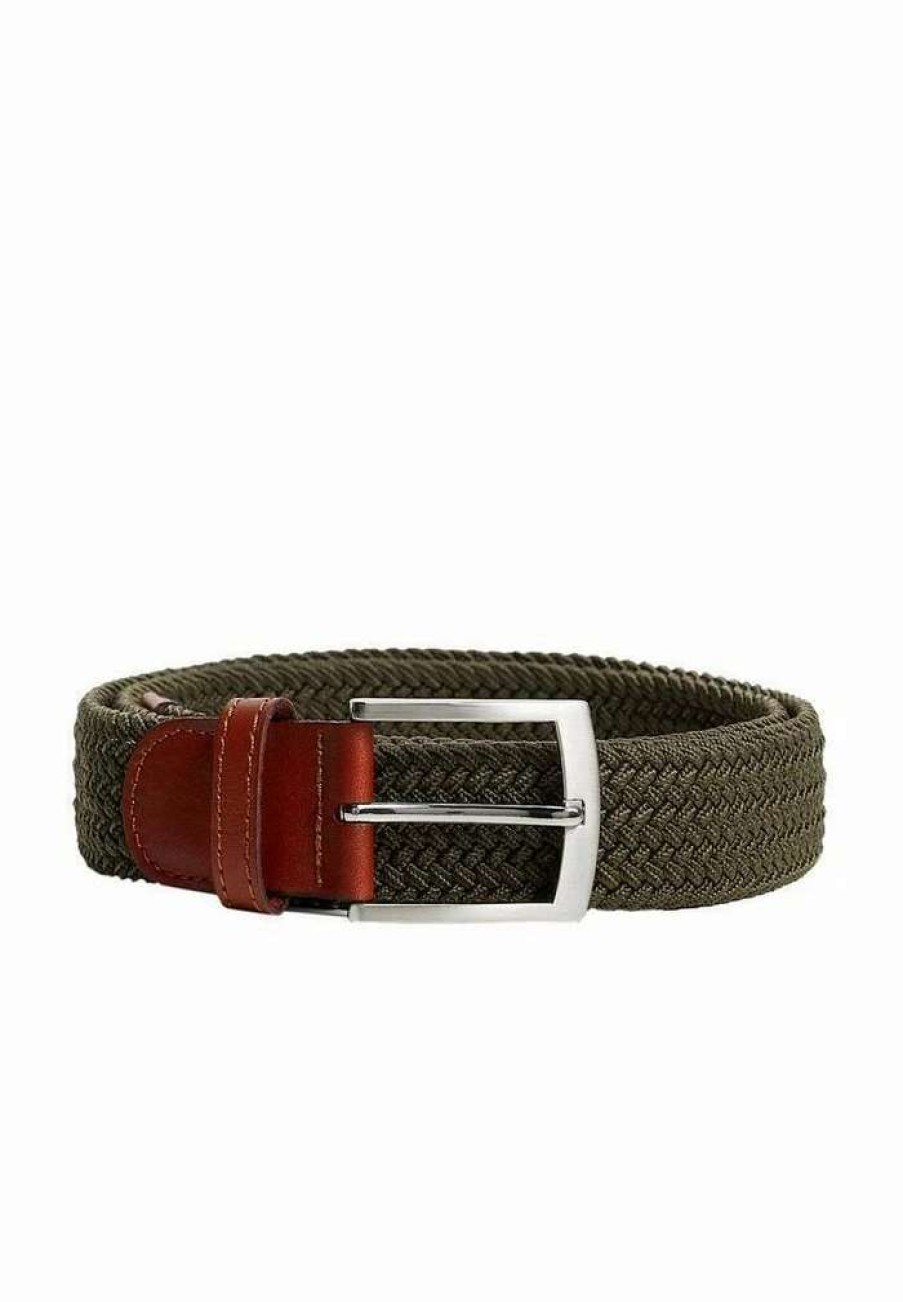 Accessoires * | Mango Elastic Belt Khaki