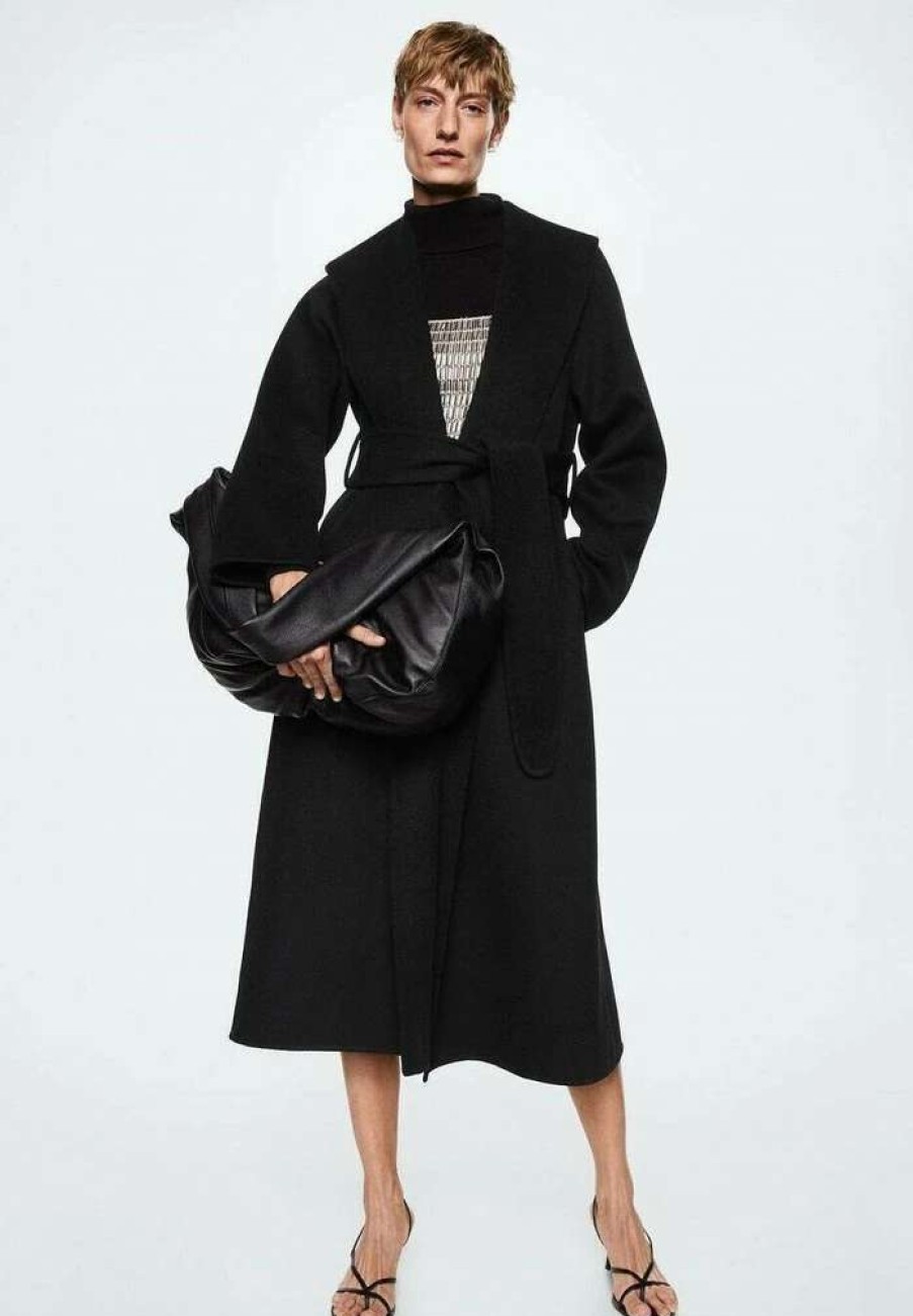 Clothing * | Mango Gabriela Classic Coat Black