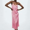 Clothing * | Mango Day Dress Fuchsia