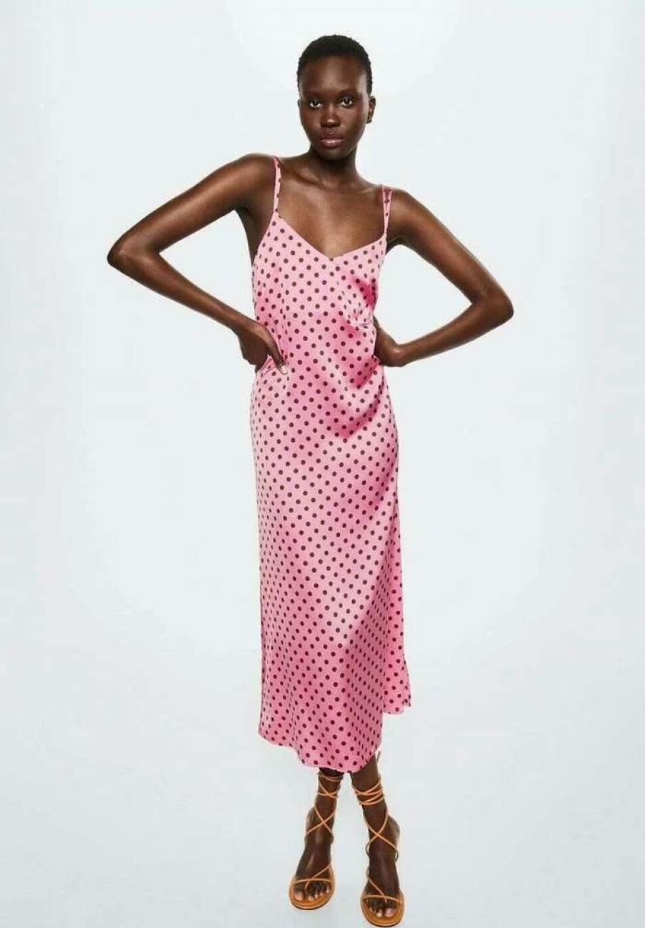 Clothing * | Mango Day Dress Fuchsia