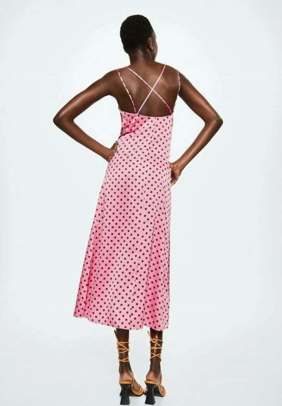 Clothing * | Mango Day Dress Fuchsia